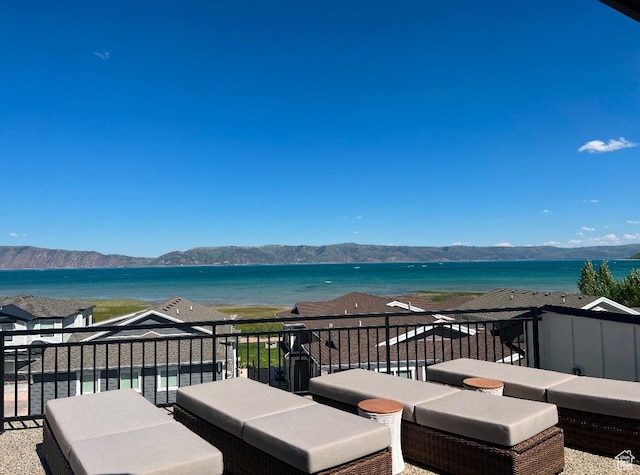585 N Amber Ln, Garden City, UT 84028 - exterior space featuring a water and mountain view