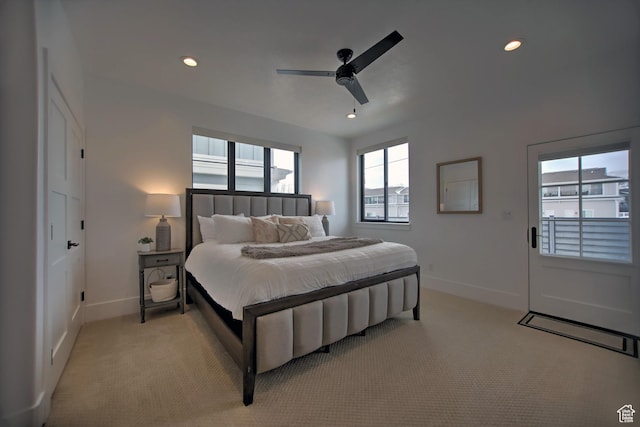 585 N Amber Ln, Garden City, UT 84028 - bedroom featuring light carpet and ceiling fan