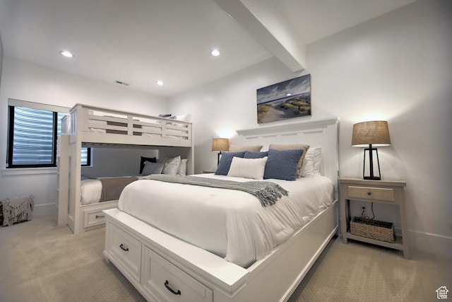 585 N Amber Ln, Garden City, UT 84028 - carpeted bedroom with beam ceiling