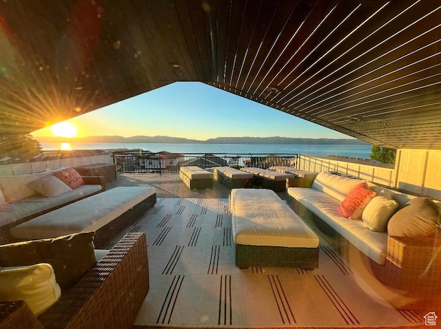 585 N Amber Ln, Garden City, UT 84028 - exterior space featuring carpet floors and wood ceiling
