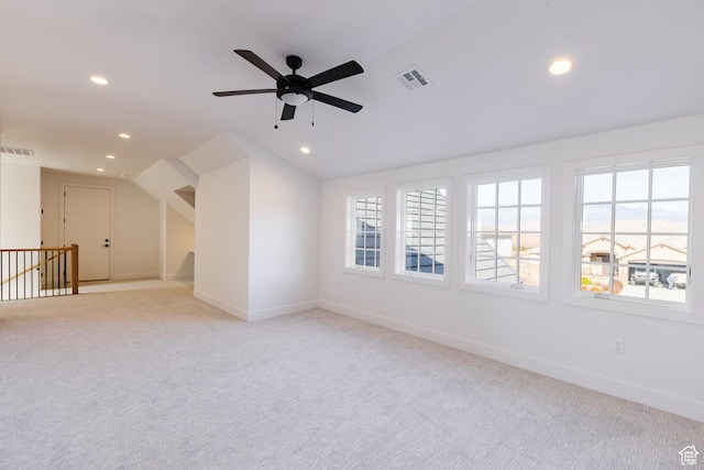 3305 W 2610 S, Hurricane, UT 84737 - additional living space with lofted ceiling, recessed lighting, visible vents, and carpet