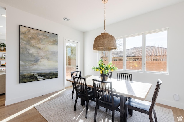 3305 W 2610 S, Hurricane, UT 84737 - dining room with light wood-style flooring, baseboards, and visible vents
