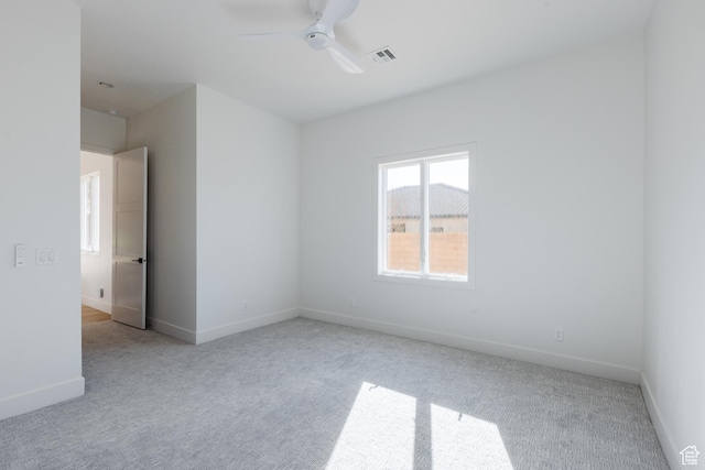 3305 W 2610 S, Hurricane, UT 84737 - empty room featuring baseboards, ceiling fan, carpet flooring, and visible vents