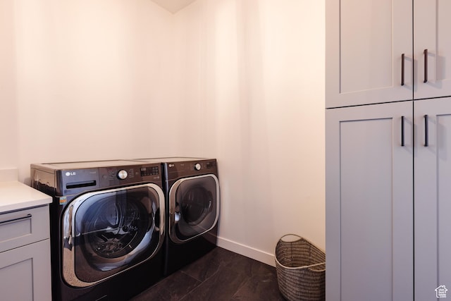 3305 W 2610 S, Hurricane, UT 84737 - laundry area with separate washer and dryer, cabinet space, and baseboards