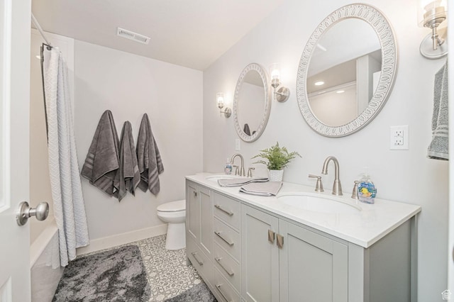 638 E Canyon Rim Rd N, Smithfield, UT 84335 - full bathroom featuring vanity, shower / bath combination with curtain, and toilet