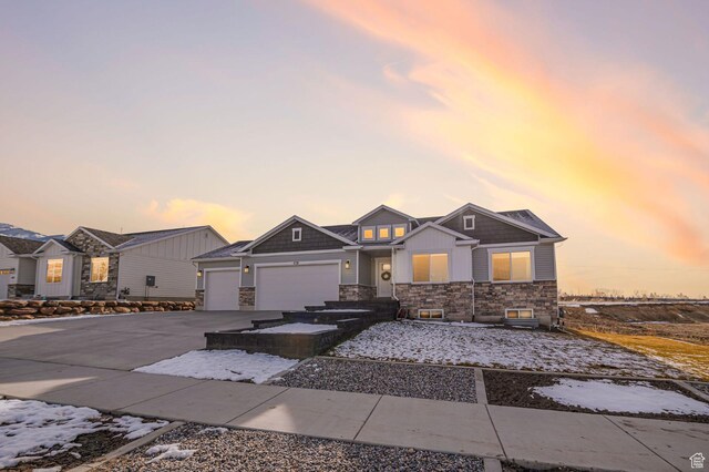 craftsman-style home featuring a garage