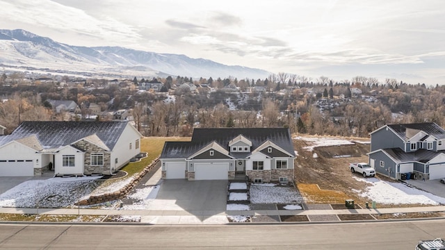 638 E Canyon Rim Rd N, Smithfield, UT 84335 - snowy aerial view with a mountain view