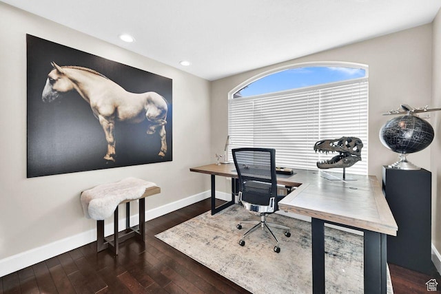 582 W 3900 N, Pleasant View, UT 84414 - home office with dark hardwood / wood-style flooring