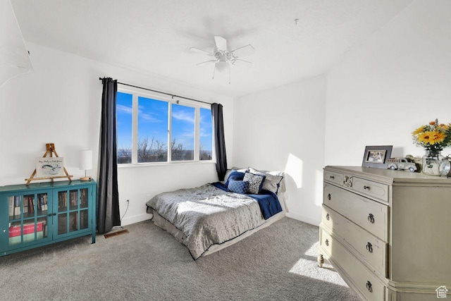 582 W 3900 N, Pleasant View, UT 84414 - bedroom with ceiling fan and light carpet