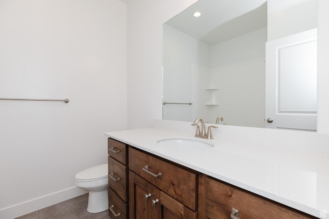 732 E 750 S, Preston, ID 83263 - bathroom featuring tile patterned flooring, toilet, vanity, and baseboards