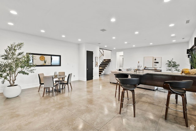 view of dining space
