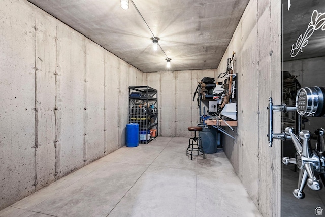 view of basement