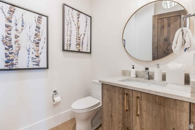 1269 Rothwell Rd, Park City, UT 84060 - bathroom featuring vanity, wood-type flooring, and toilet