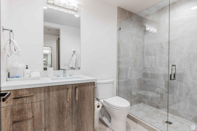 1269 Rothwell Rd, Park City, UT 84060 - bathroom with vanity, an enclosed shower, and toilet