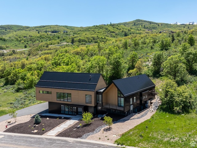 1113 S Quail Holw E, Huntsville, UT 84317 - view from above of property with a forest and a mountainous background