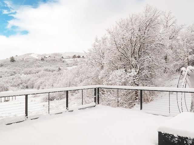 view of snowy yard