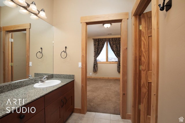 7352 Pine Dr, Park City, UT 84098 - bathroom with tile patterned flooring and vanity