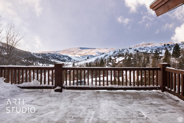 7352 Pine Dr, Park City, UT 84098 - snow covered deck with a mountain view