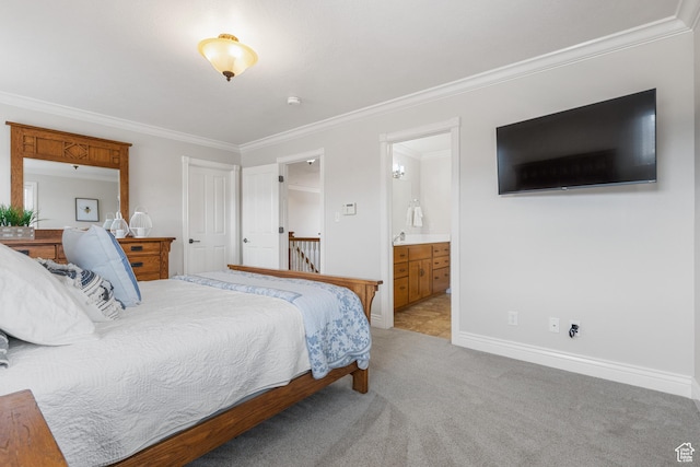 650 E 600 S, Spring City, UT 84662 - carpeted bedroom featuring ensuite bathroom and ornamental molding