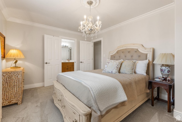 650 E 600 S, Spring City, UT 84662 - bedroom with a notable chandelier, ornamental molding, and light carpet
