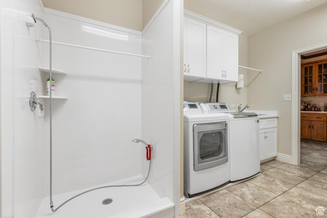 650 E 600 S, Spring City, UT 84662 - clothes washing area with sink, cabinets, and independent washer and dryer