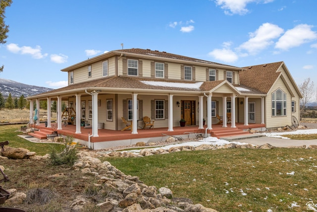 650 E 600 S, Spring City, UT 84662 - rear view of house with a lawn and covered porch