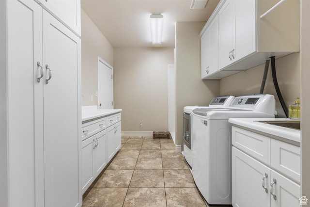 650 E 600 S, Spring City, UT 84662 - laundry room with washer and dryer, light tile patterned flooring, and cabinets