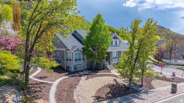 3893 S Bountiful Blvd, Bountiful, UT 84010 - view of front of property with stairway and roof with shingles