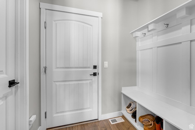 2217 E Emerald Ave, Eagle Mountain, UT 84005 - mudroom with baseboards and wood finished floors