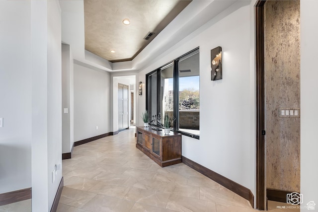 2523 N Chaco Trl, St George, UT 84770 - foyer entrance with baseboards, recessed lighting, and a tray ceiling