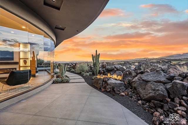 2523 N Chaco Trl, St George, UT 84770 - patio terrace at dusk featuring a patio
