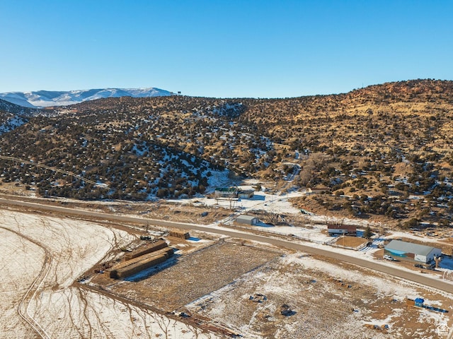 80 S Chipper Ln, Manila, UT 84046 - snowy aerial view featuring a mountain view