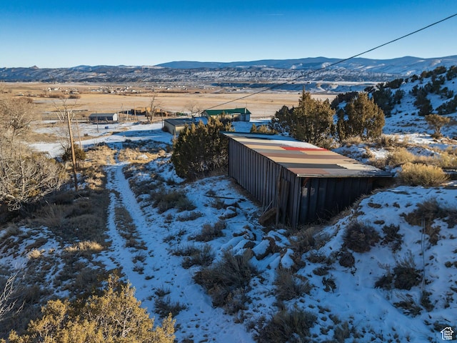 80 S Chipper Ln, Manila, UT 84046 - snowy aerial view with a mountain view