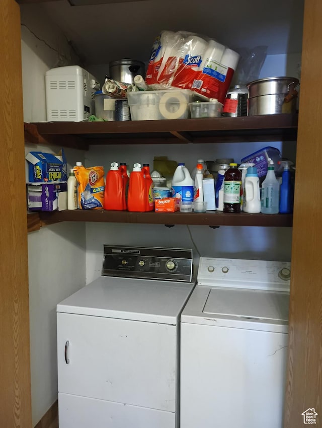 80 S Chipper Ln, Manila, UT 84046 - clothes washing area with washing machine and clothes dryer