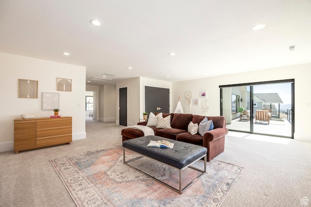view of carpeted living room