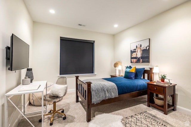bedroom with carpet floors