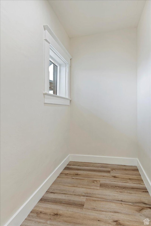 empty room featuring hardwood / wood-style floors