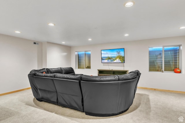 view of carpeted living room