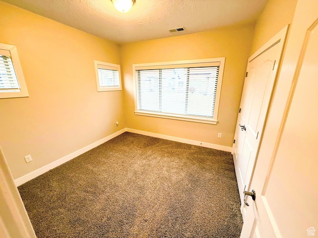 1768 W 300 S Unit D, Mapleton, UT 84664 - unfurnished bedroom featuring a textured ceiling and dark colored carpet