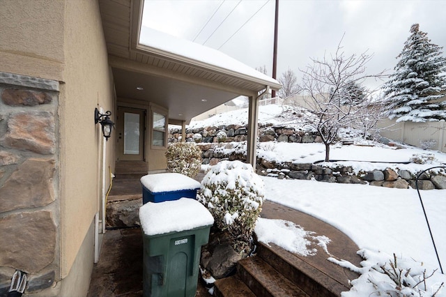 4876 S 1525 E, Ogden, UT 84403 - view of snow covered patio