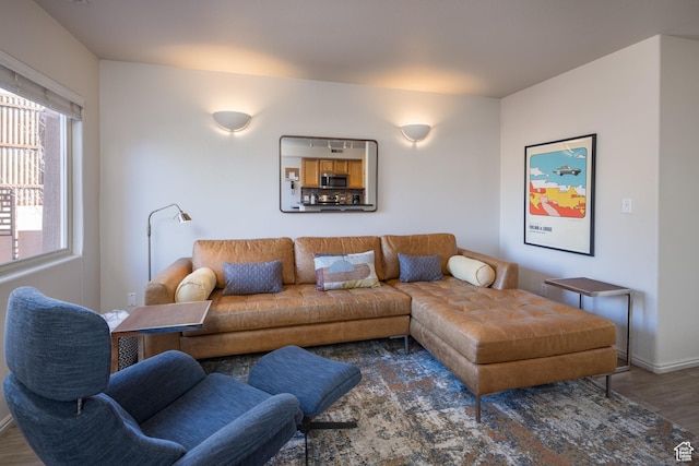 3253 E Fairway Loop, Moab, UT 84532 - living room with dark hardwood / wood-style floors