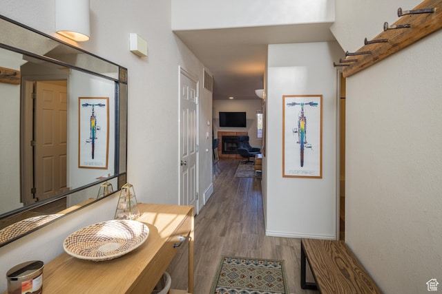 3253 E Fairway Loop, Moab, UT 84532 - hall with hardwood / wood-style flooring