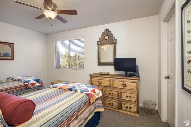 3253 E Fairway Loop, Moab, UT 84532 - bedroom featuring ceiling fan and carpet