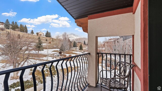 840 Bigler Ln W Unit 3023, Midway, UT 84049 - snow covered back of property featuring a mountain view