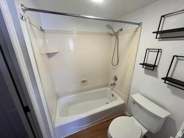 989 E Creekhill Ln S Unit 31, Midvale, UT 84047 - bathroom with toilet, hardwood / wood-style flooring, and shower / bath combination