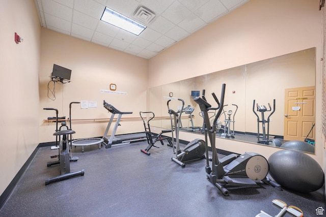 502 S 1040 E Unit 243, American Fork, UT 84003 - exercise room with a towering ceiling and a paneled ceiling