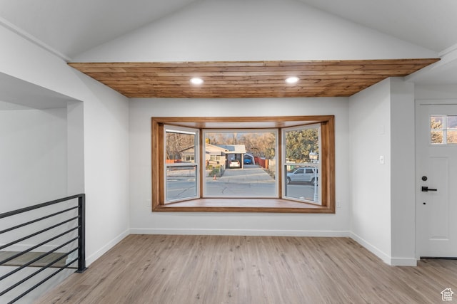 225 8th St, Ogden, UT 84404 - interior space with light wood-type flooring and vaulted ceiling