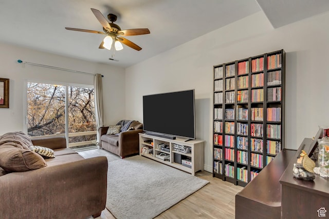 911 W 310 S, Pleasant Grove, UT 84062 - living room with ceiling fan and light hardwood / wood-style flooring