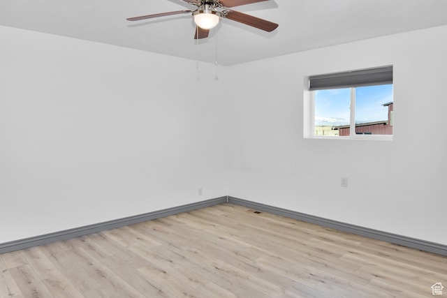 4752 E Max Rd, Downey, ID 83234 - empty room with ceiling fan and light hardwood / wood-style floors