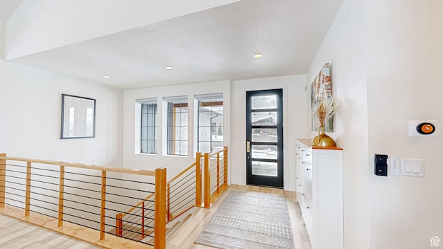 1244 N Washougal, Elk Ridge, UT 84651 - entryway with light wood-style flooring, recessed lighting, and a textured ceiling